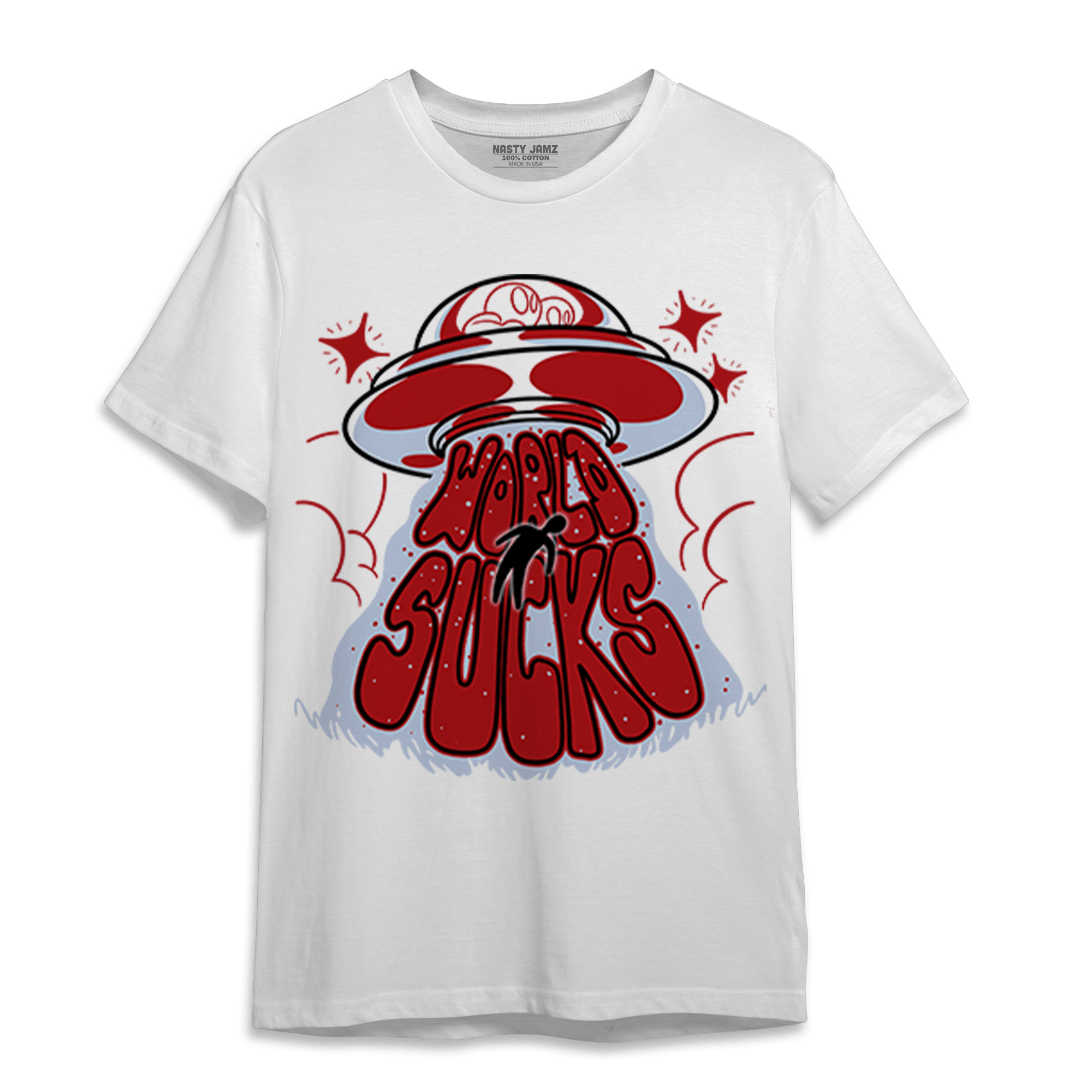 Cherry 11s T Shirt Match World Sucks - NastyJamz