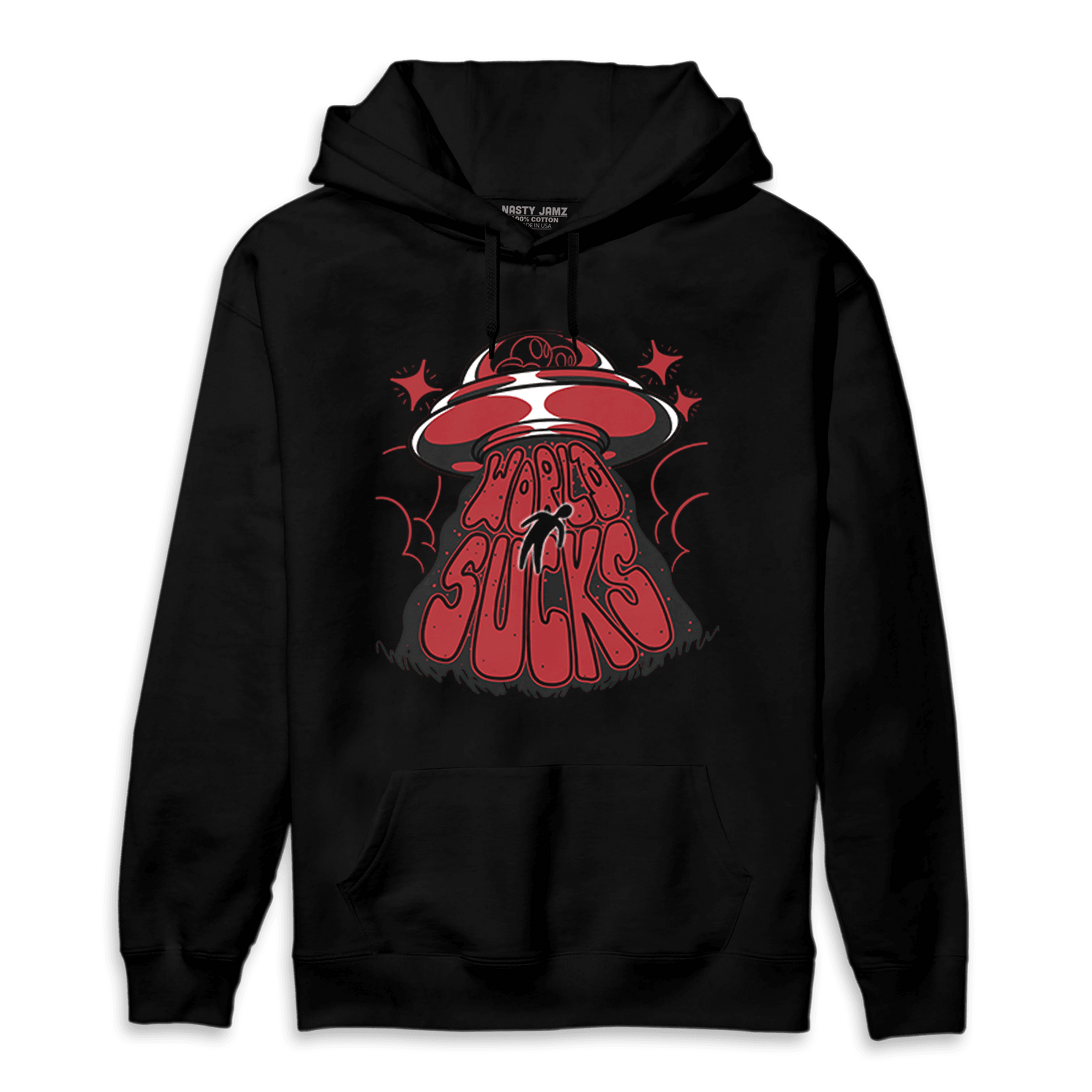 Cherry 12s Hoodie Match World Sucks - NastyJamz