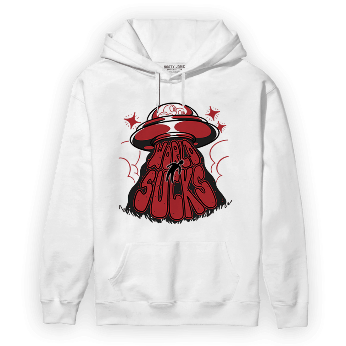 Cherry 12s Hoodie Match World Sucks - NastyJamz