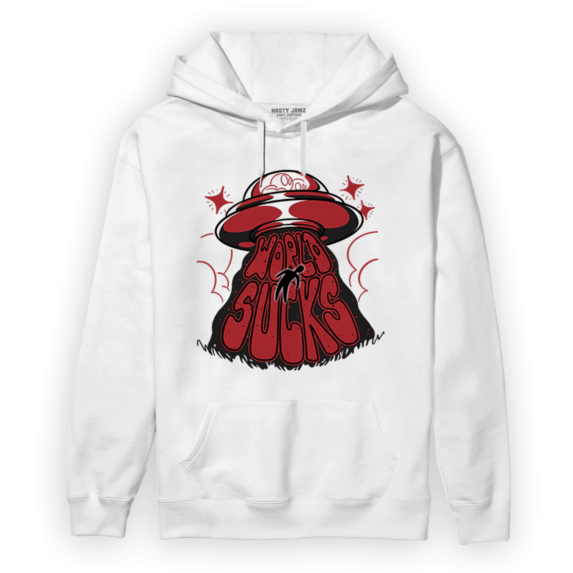 Cherry 12s Hoodie Match World Sucks - NastyJamz
