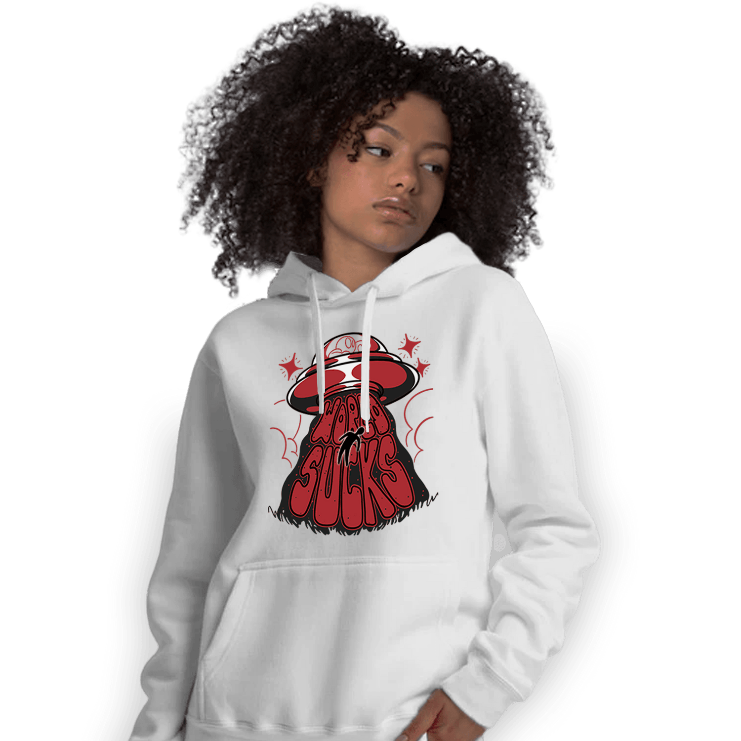 Cherry 12s Hoodie Match World Sucks - NastyJamz