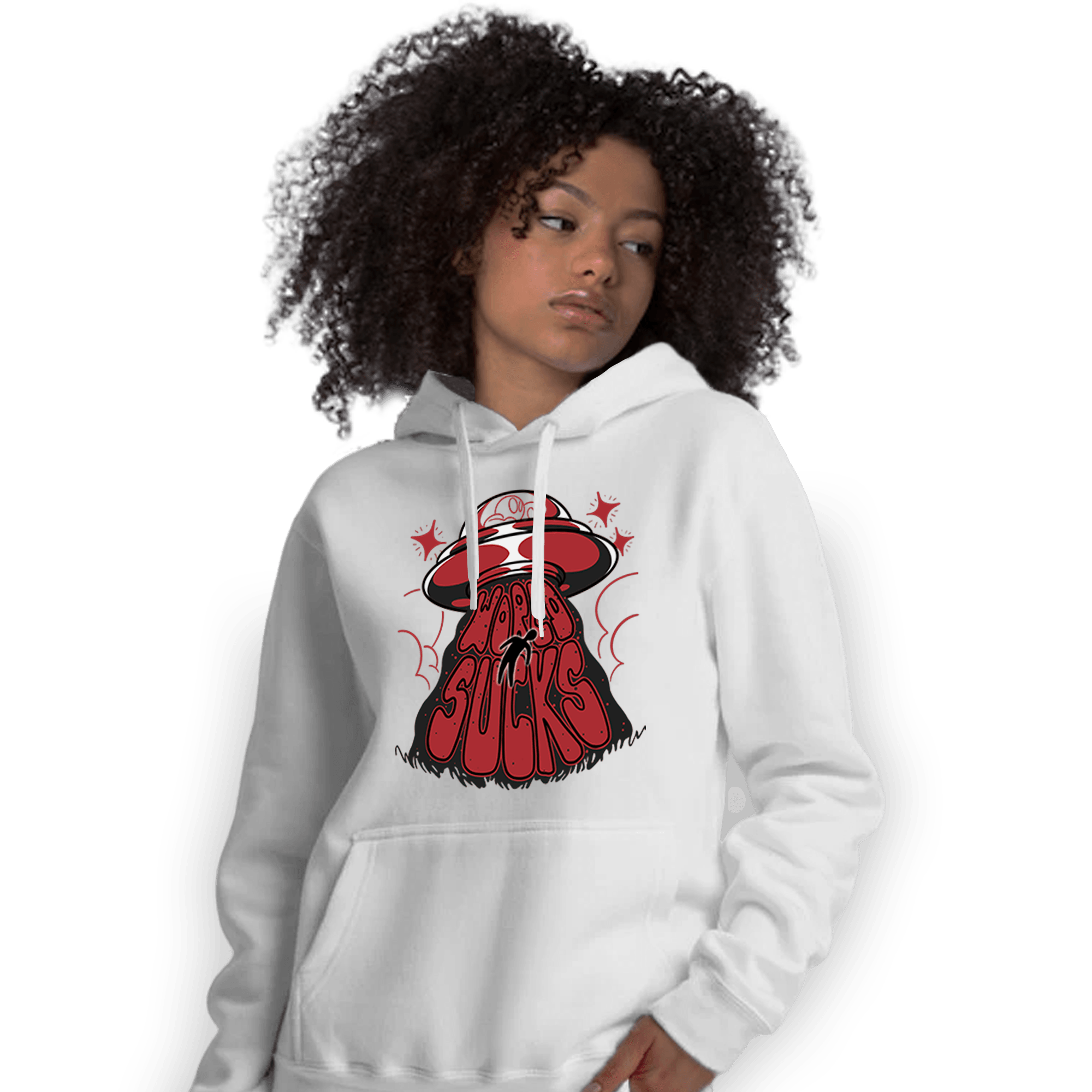 Cherry 12s Hoodie Match World Sucks - NastyJamz