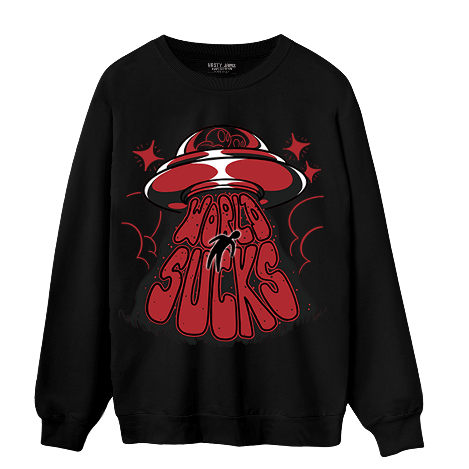 Cherry 12s Sweatshirt Match World Sucks - NastyJamz