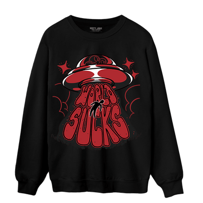 Cherry 12s Sweatshirt Match World Sucks - NastyJamz
