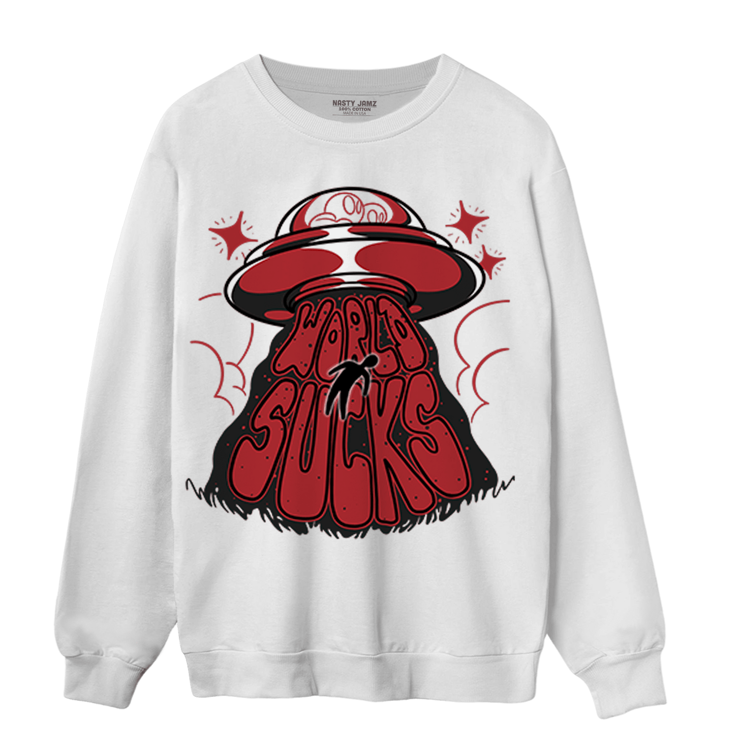 Cherry 12s Sweatshirt Match World Sucks - NastyJamz