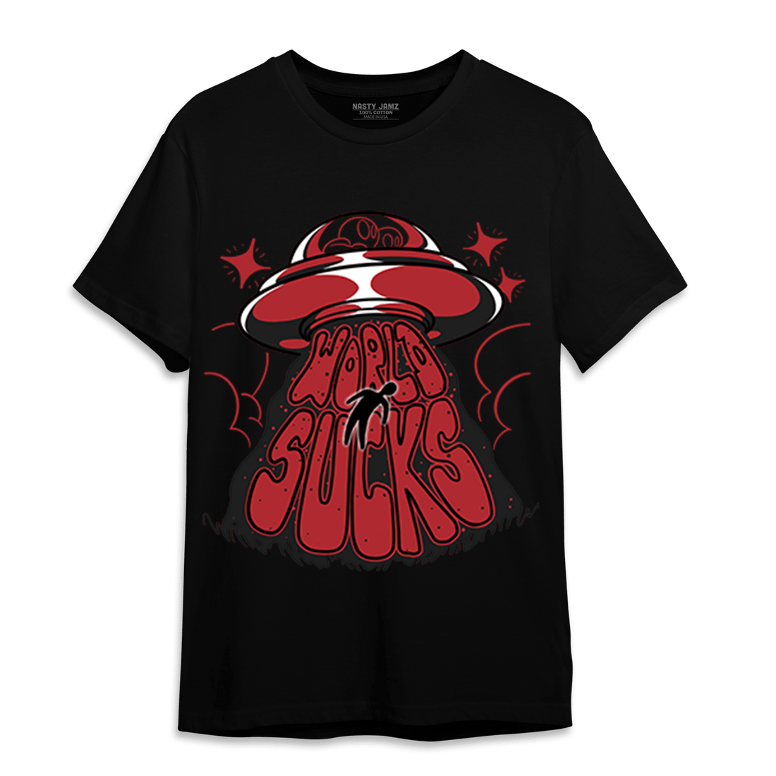 Cherry 12s T Shirt Match World Sucks - NastyJamz