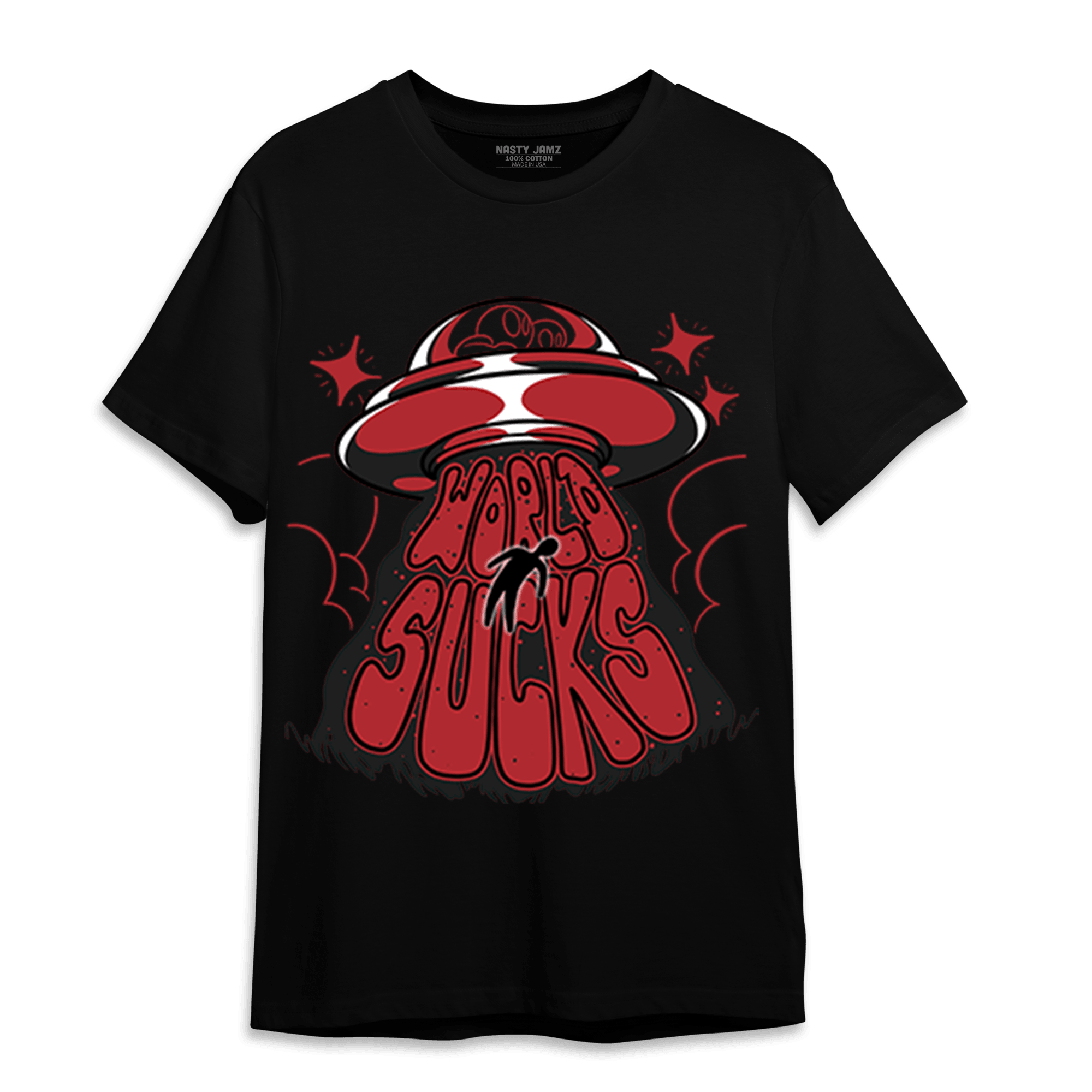 Cherry 12s T Shirt Match World Sucks - NastyJamz