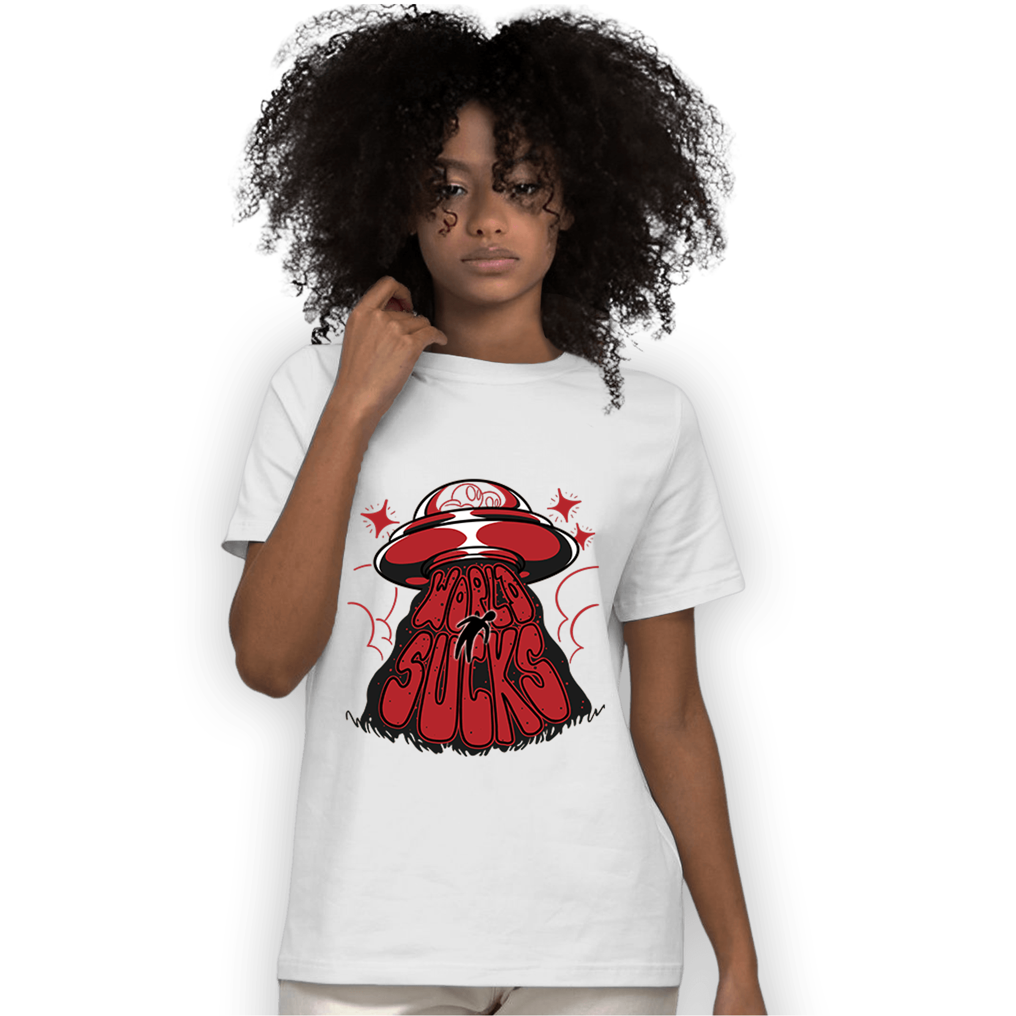 Cherry 12s T Shirt Match World Sucks - NastyJamz