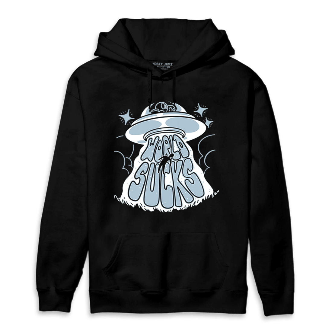 Blue Grey 13s Hoodie Match World Sucks - NastyJamz