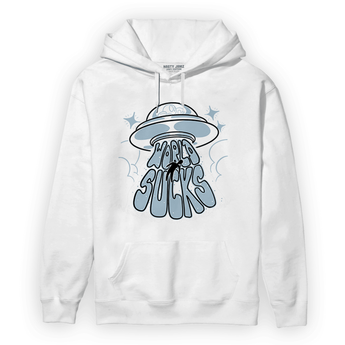Blue Grey 13s Hoodie Match World Sucks - NastyJamz