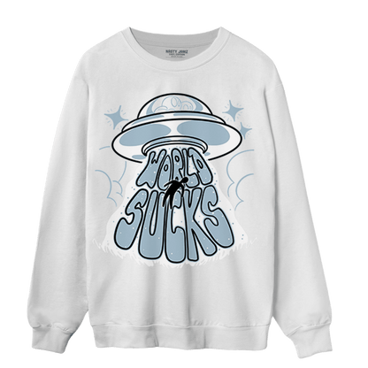 Blue Grey 13s Sweatshirt Match World Sucks - NastyJamz