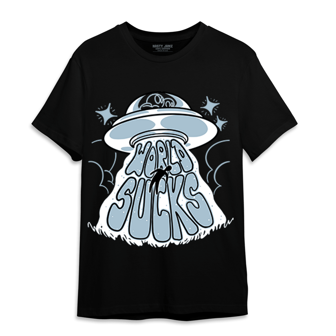 Blue Grey 13s T Shirt Match World Sucks - NastyJamz