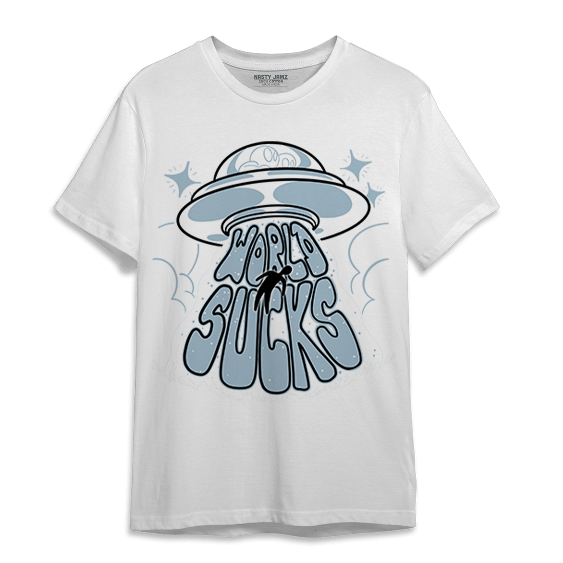 Blue Grey 13s T Shirt Match World Sucks - NastyJamz