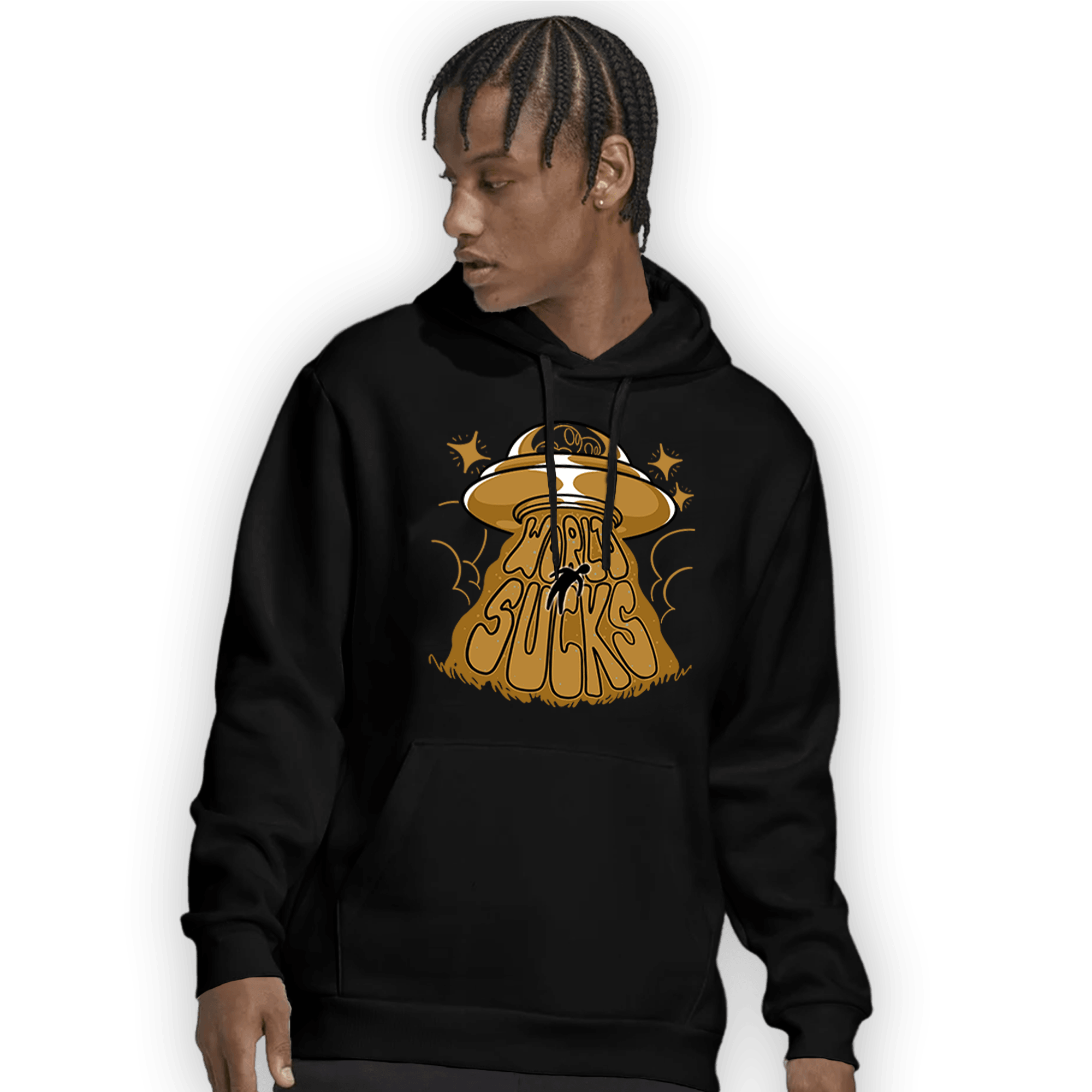 Wheat 13s Hoodie Match World Sucks - NastyJamz