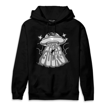 Retro High OG Black White 1s Hoodie Match World Sucks - NastyJamz