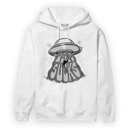 Retro High OG Black White 1s Hoodie Match World Sucks - NastyJamz