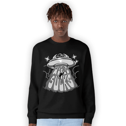 Retro High OG Black White 1s Sweatshirt Match World Sucks - NastyJamz