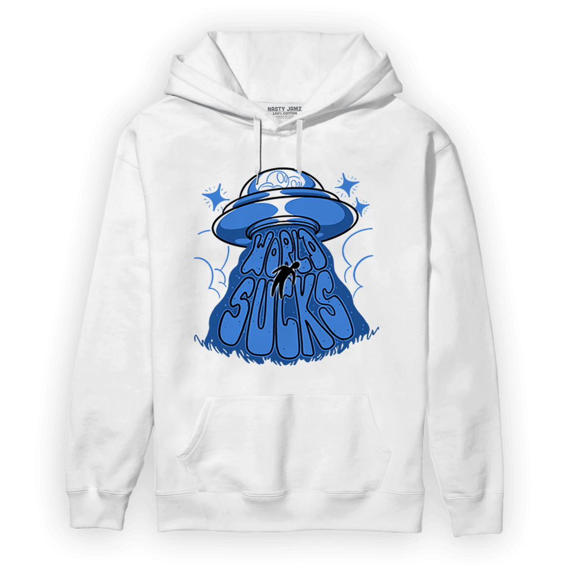 University Blue Toe 1s Hoodie Match World Sucks - NastyJamz