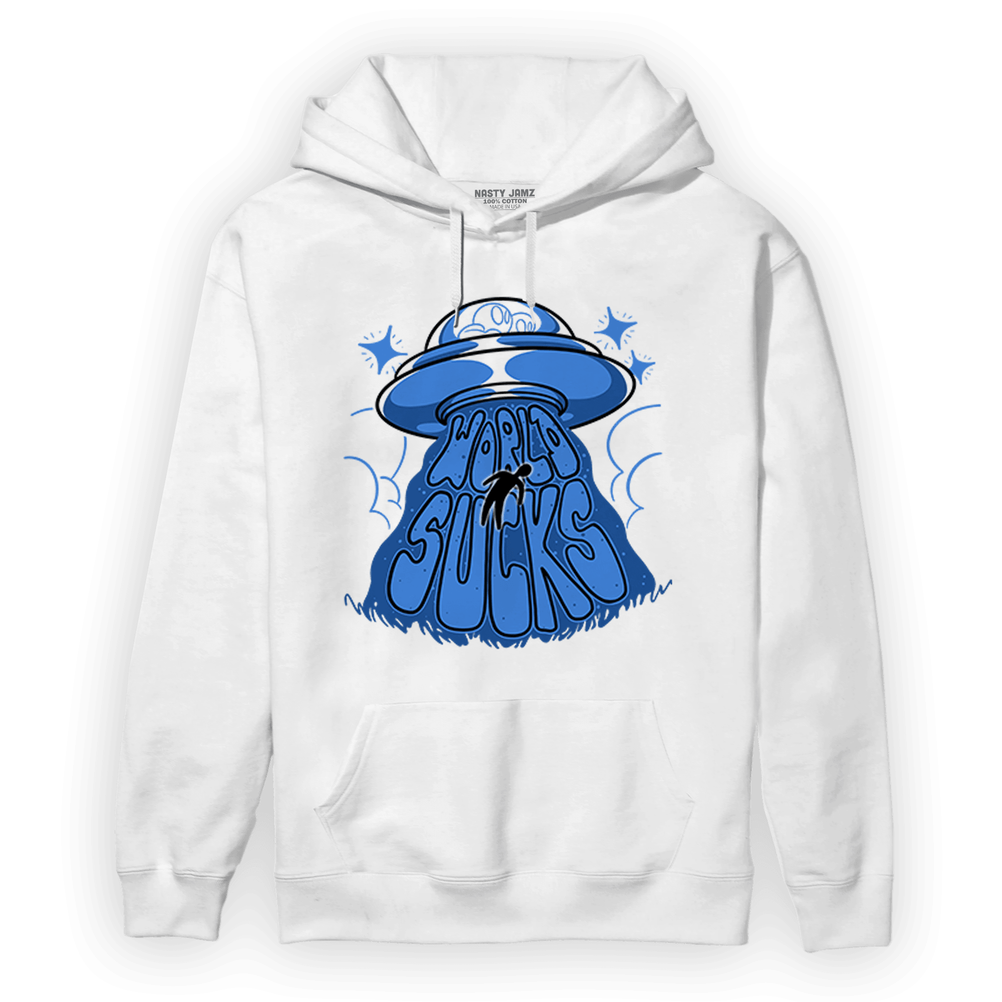 University Blue Toe 1s Hoodie Match World Sucks - NastyJamz