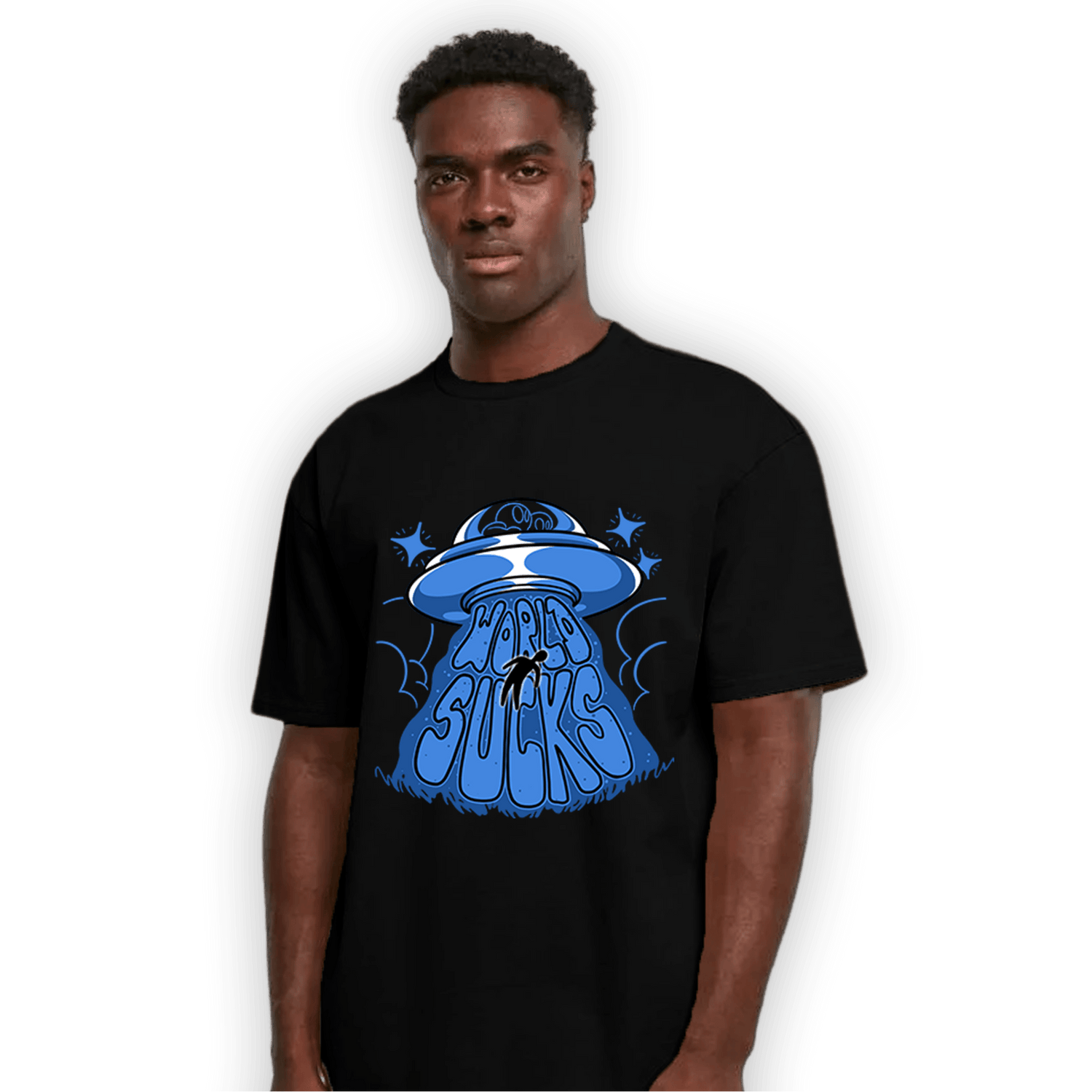 University Blue Toe 1s T Shirt Match World Sucks - NastyJamz
