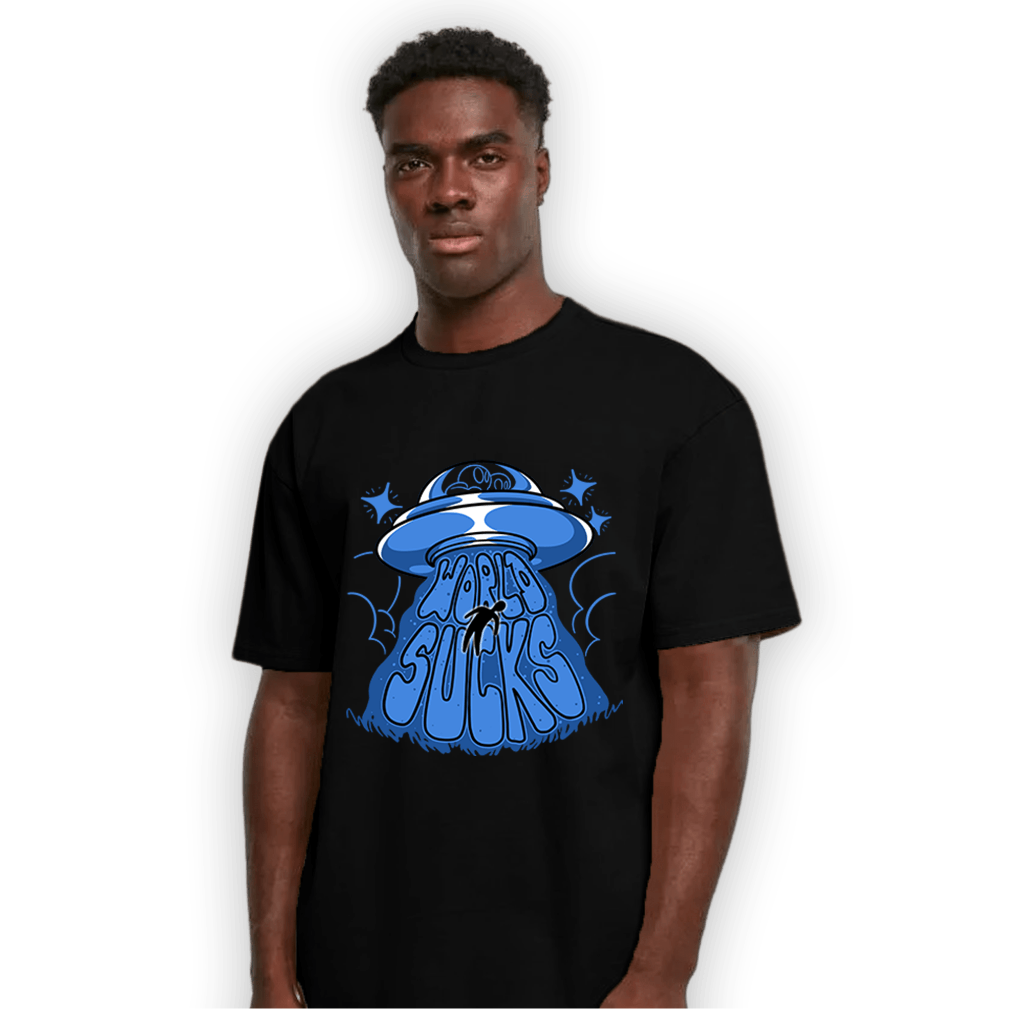 University Blue Toe 1s T Shirt Match World Sucks - NastyJamz