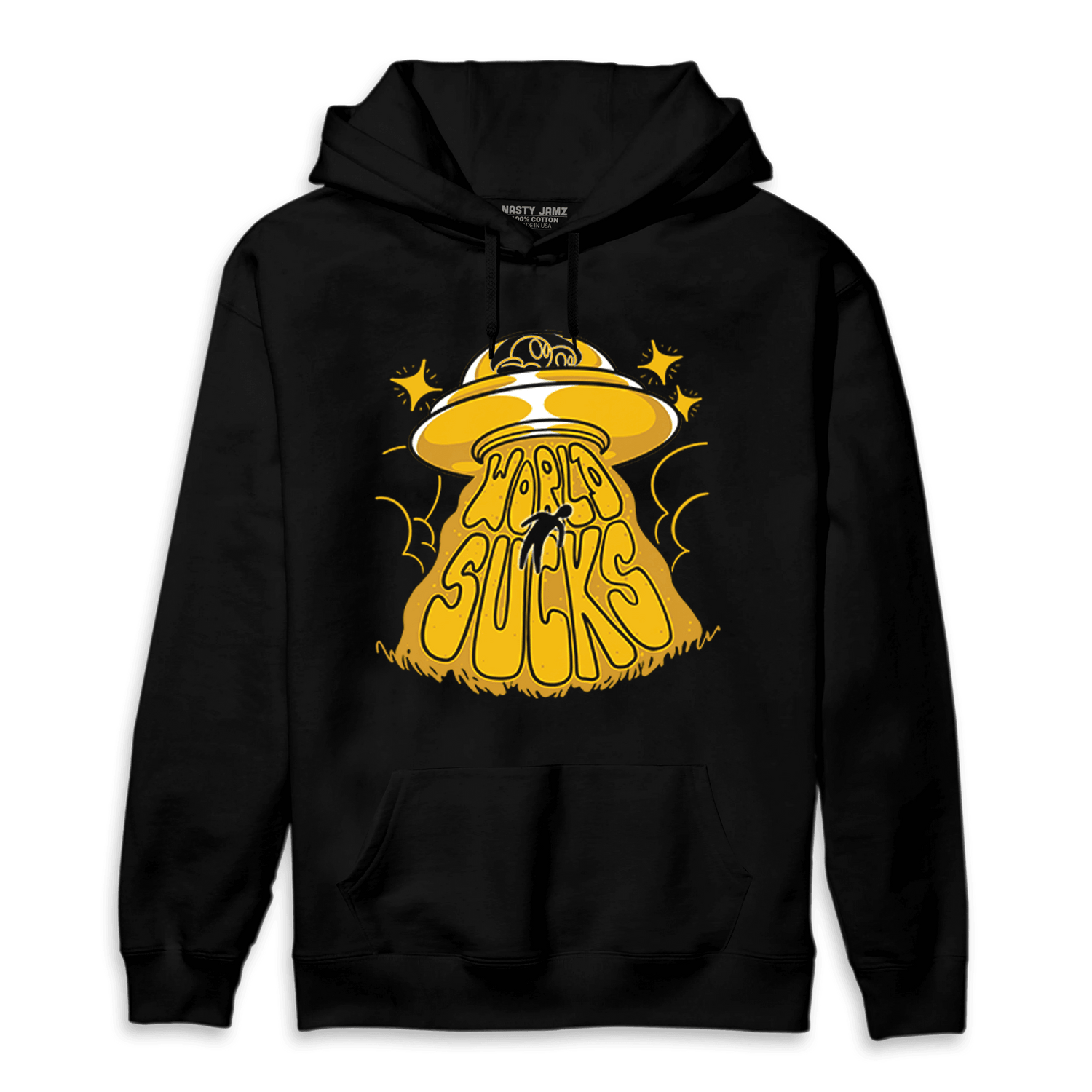 Yellow Ochre 1s Hoodie Match World Sucks - NastyJamz