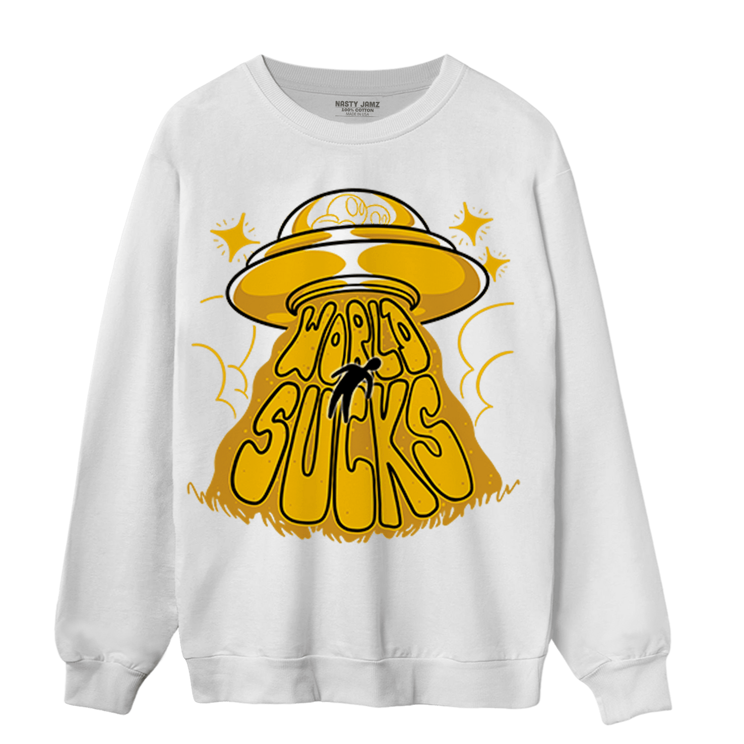 Yellow Ochre 1s Sweatshirt Match World Sucks - NastyJamz
