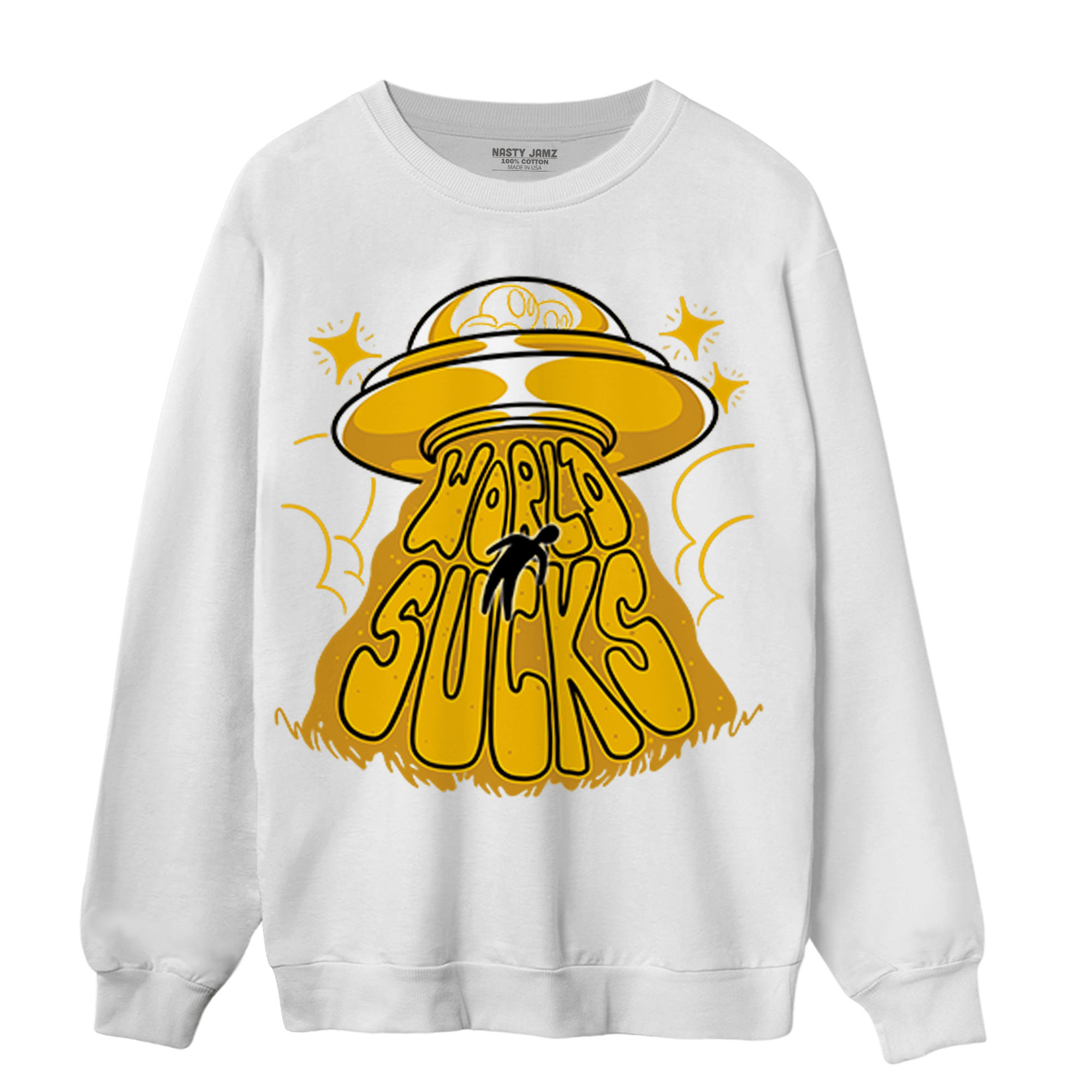 Yellow Ochre 1s Sweatshirt Match World Sucks - NastyJamz