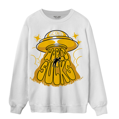 Yellow Ochre 1s Sweatshirt Match World Sucks - NastyJamz