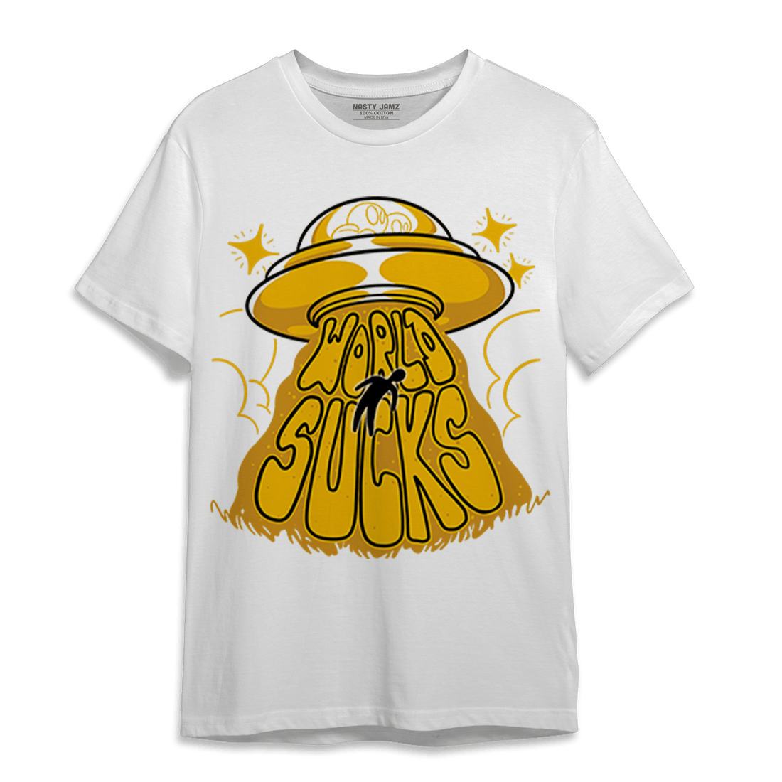 Yellow Ochre 1s T Shirt Match World Sucks - NastyJamz