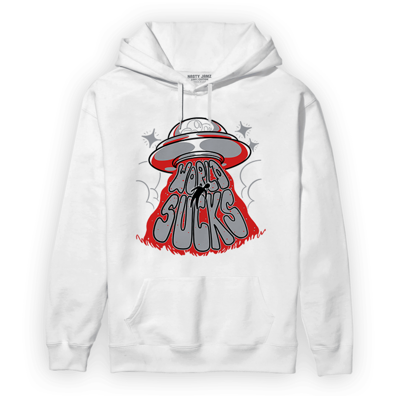 Bred Reimagined 4s Hoodie Match World Sucks - NastyJamz