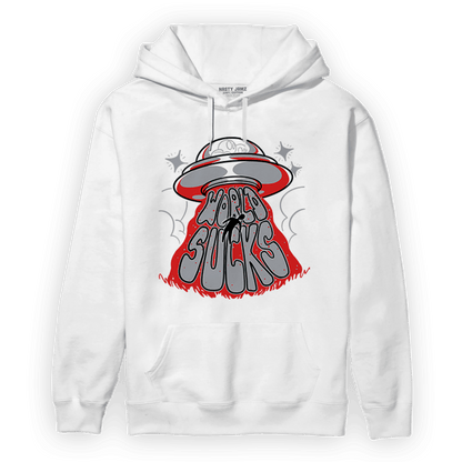 Bred Reimagined 4s Hoodie Match World Sucks - NastyJamz