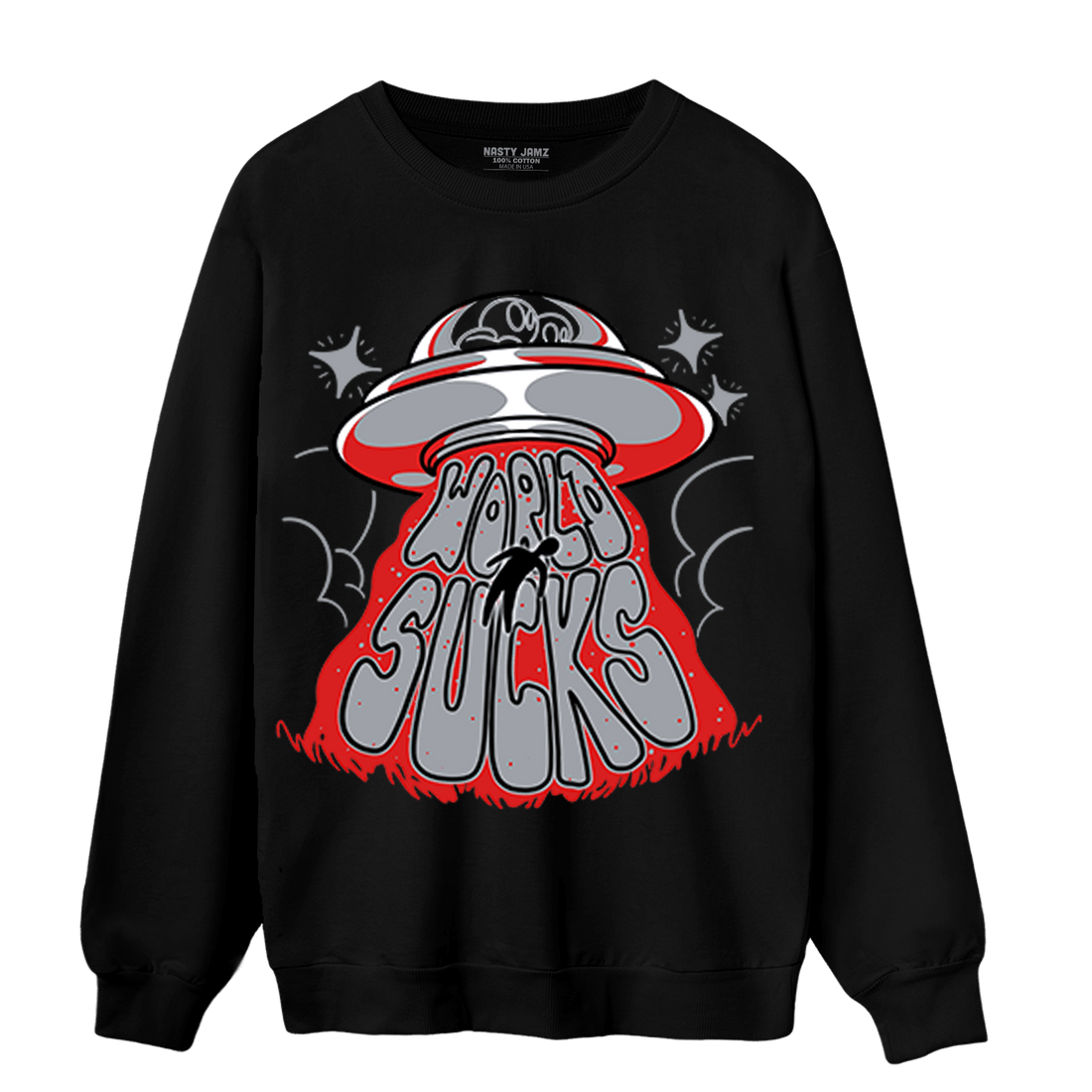 Bred Reimagined 4s Sweatshirt Match World Sucks - NastyJamz