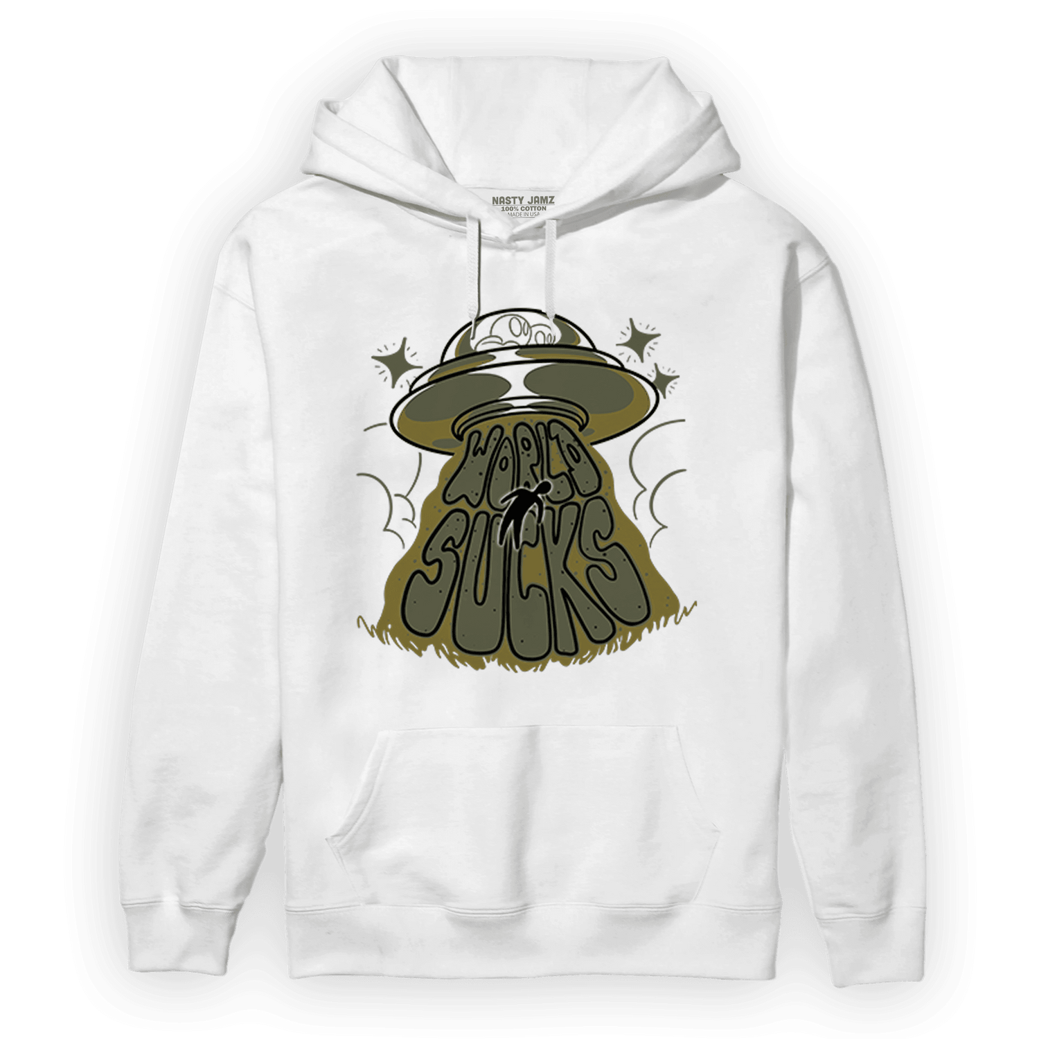 SE Craft Medium Olive 4s Hoodie Match World Sucks - NastyJamz
