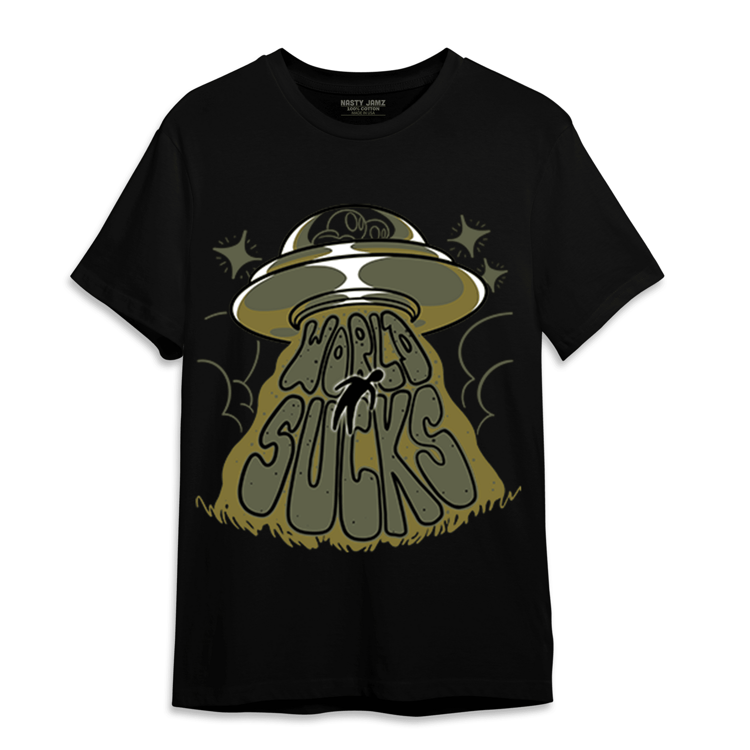 SE Craft Medium Olive 4s T Shirt Match World Sucks - NastyJamz