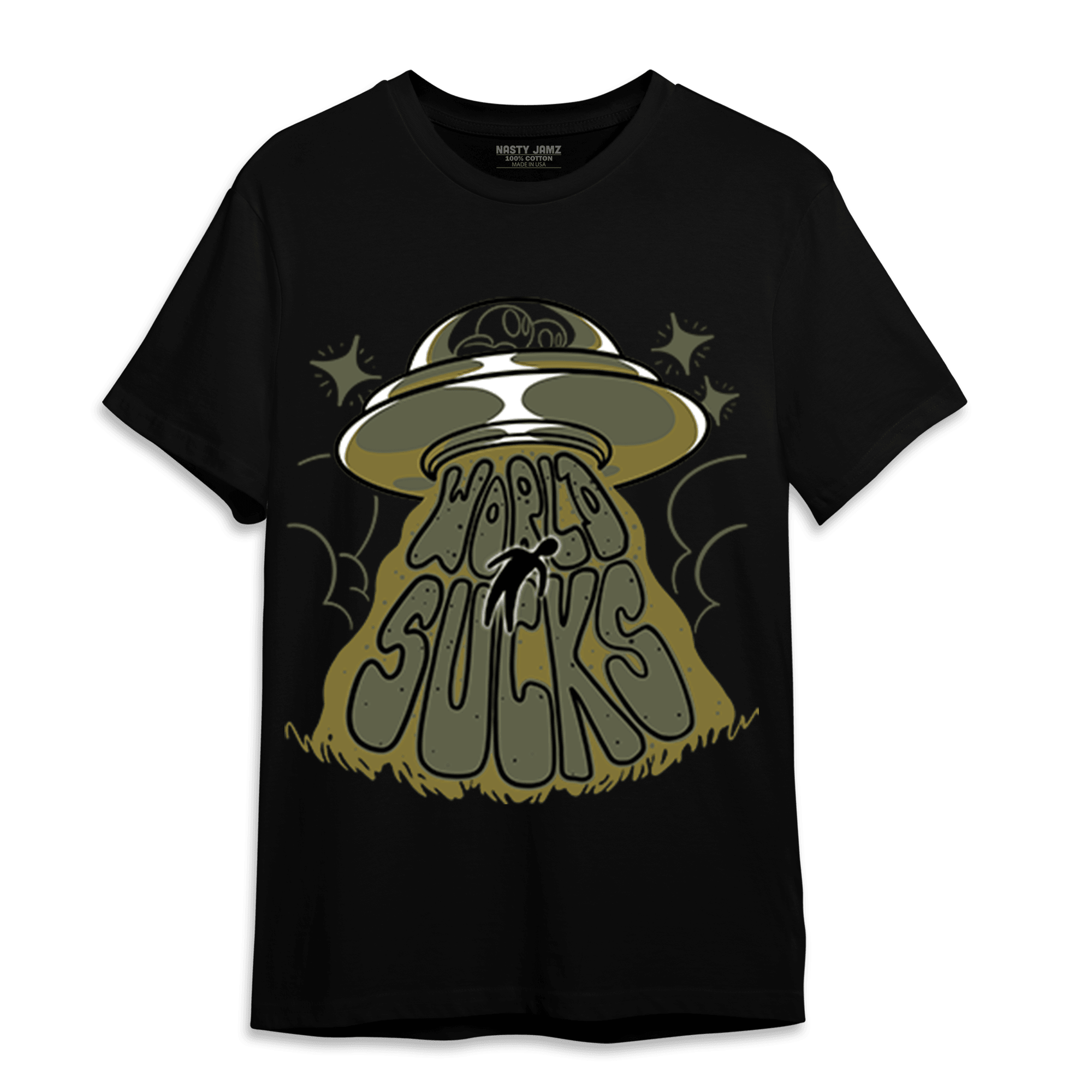 SE Craft Medium Olive 4s T Shirt Match World Sucks - NastyJamz