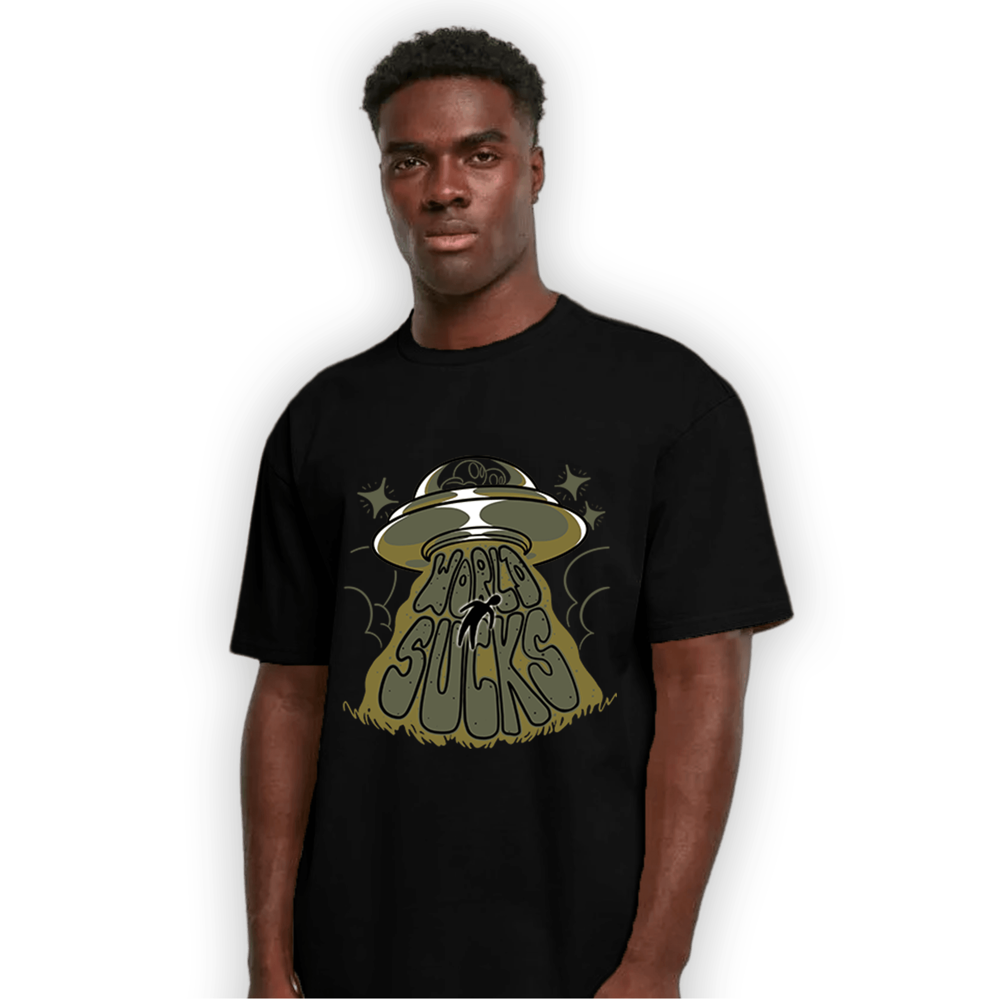 SE Craft Medium Olive 4s T Shirt Match World Sucks - NastyJamz