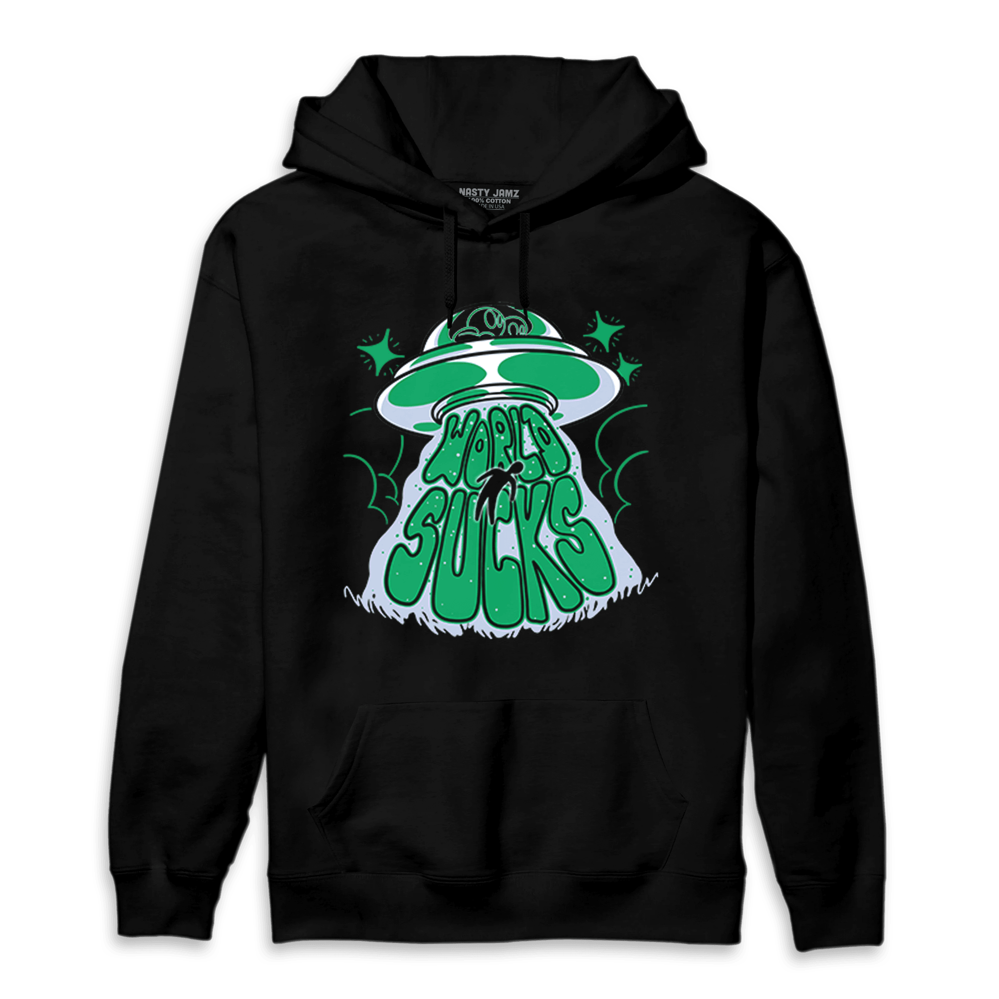 Lucky Green 5s Hoodie Match World Sucks - NastyJamz