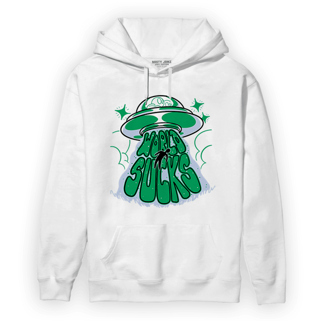 Lucky Green 5s Hoodie Match World Sucks - NastyJamz