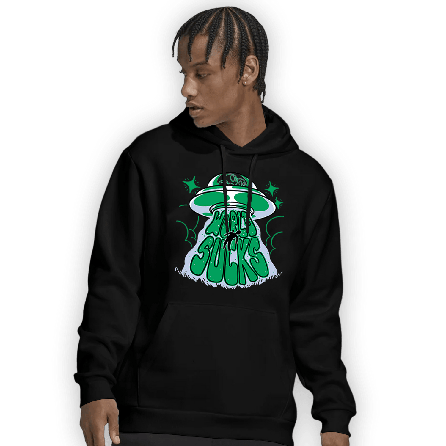 Lucky Green 5s Hoodie Match World Sucks - NastyJamz