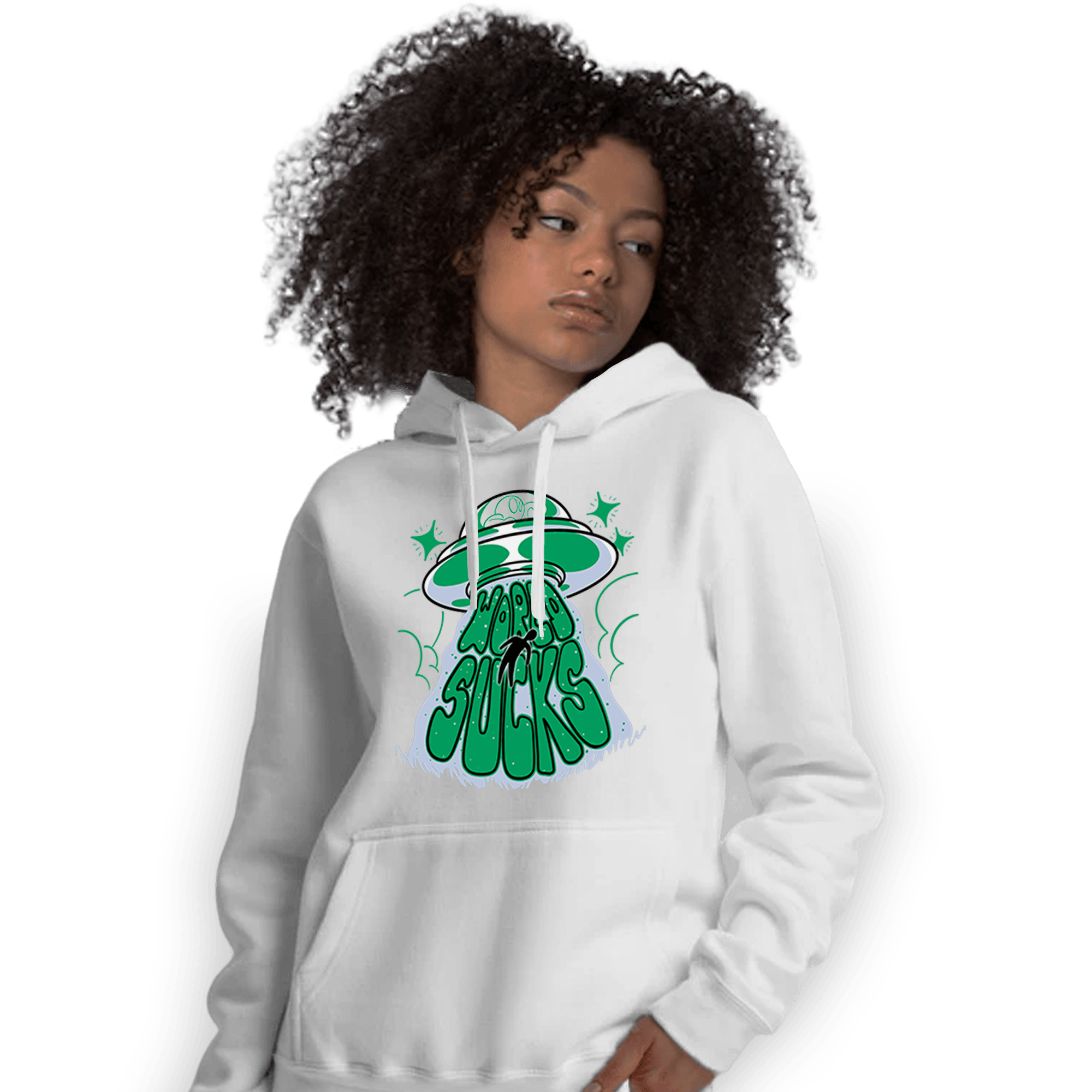 Lucky Green 5s Hoodie Match World Sucks - NastyJamz