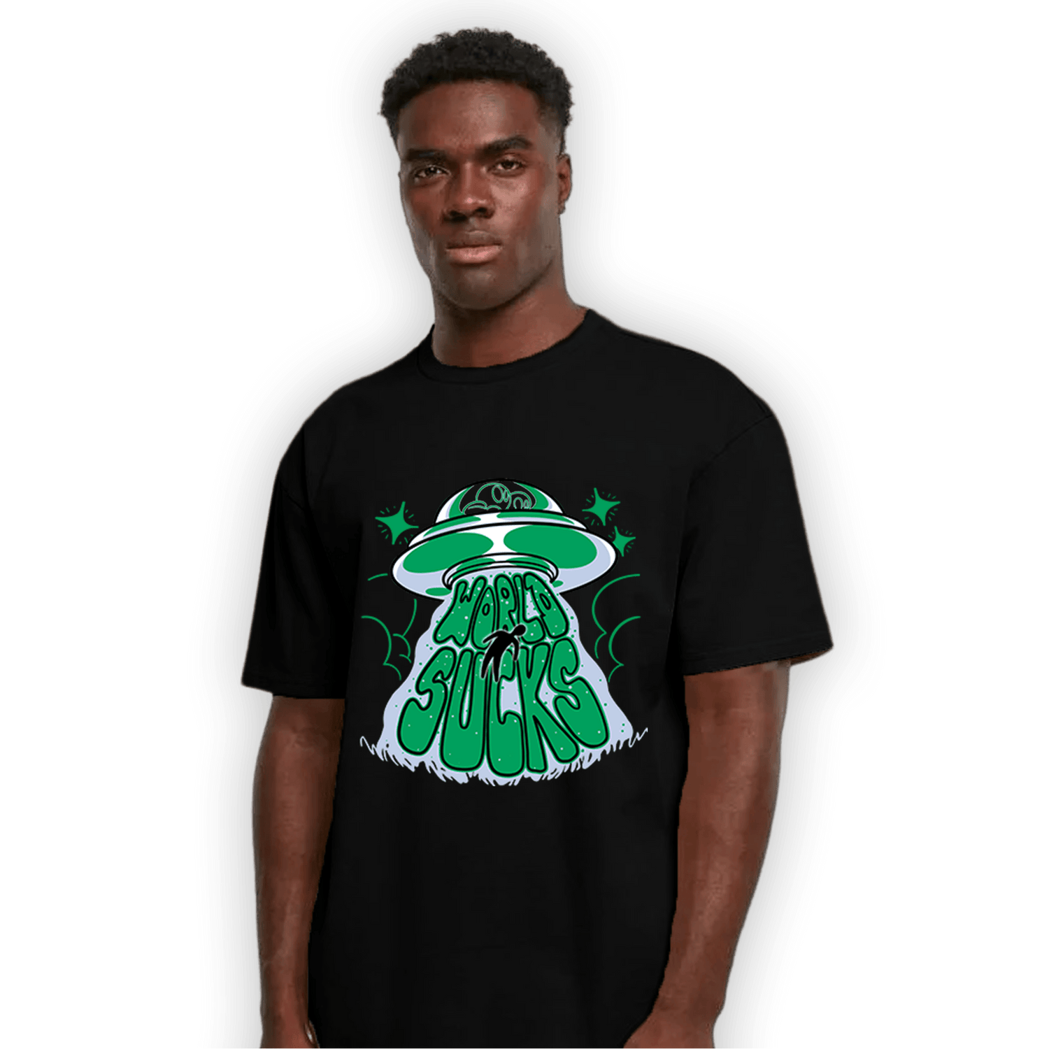 Lucky Green 5s T Shirt Match World Sucks - NastyJamz