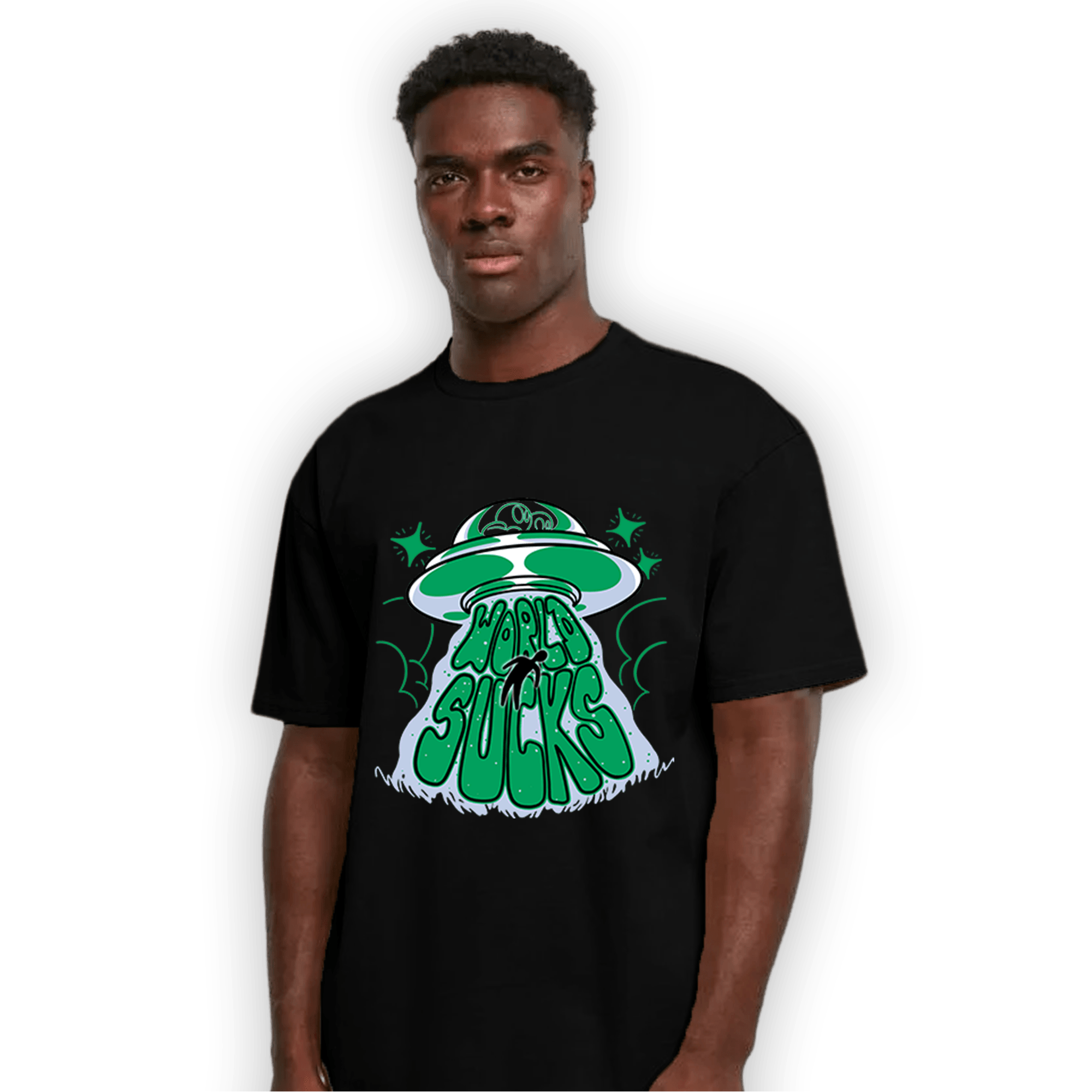 Lucky Green 5s T Shirt Match World Sucks - NastyJamz