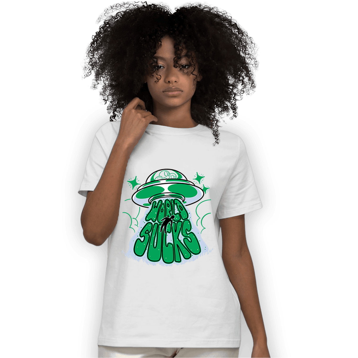 Lucky Green 5s T Shirt Match World Sucks - NastyJamz