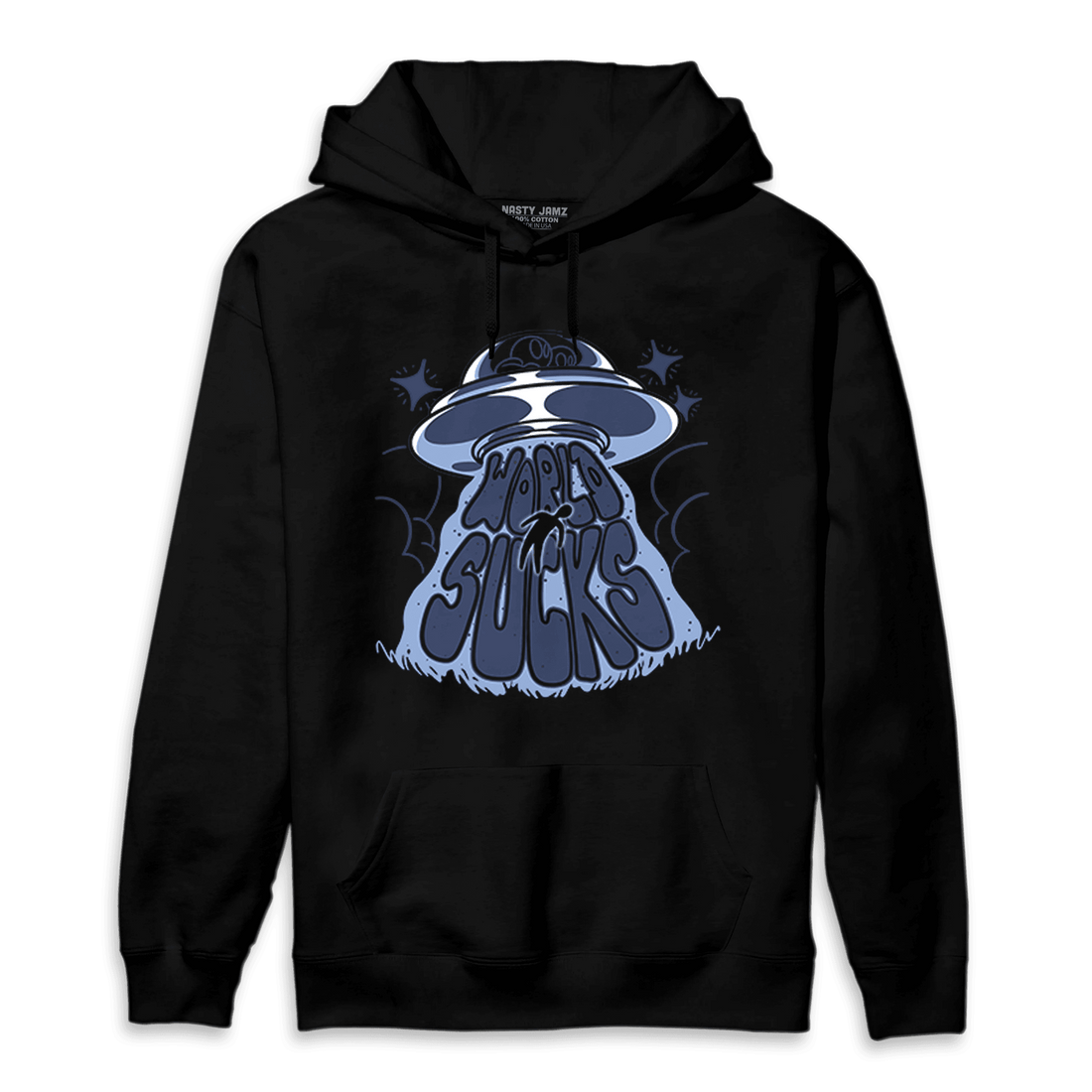Midnight Navy 5s Hoodie Match World Sucks - NastyJamz