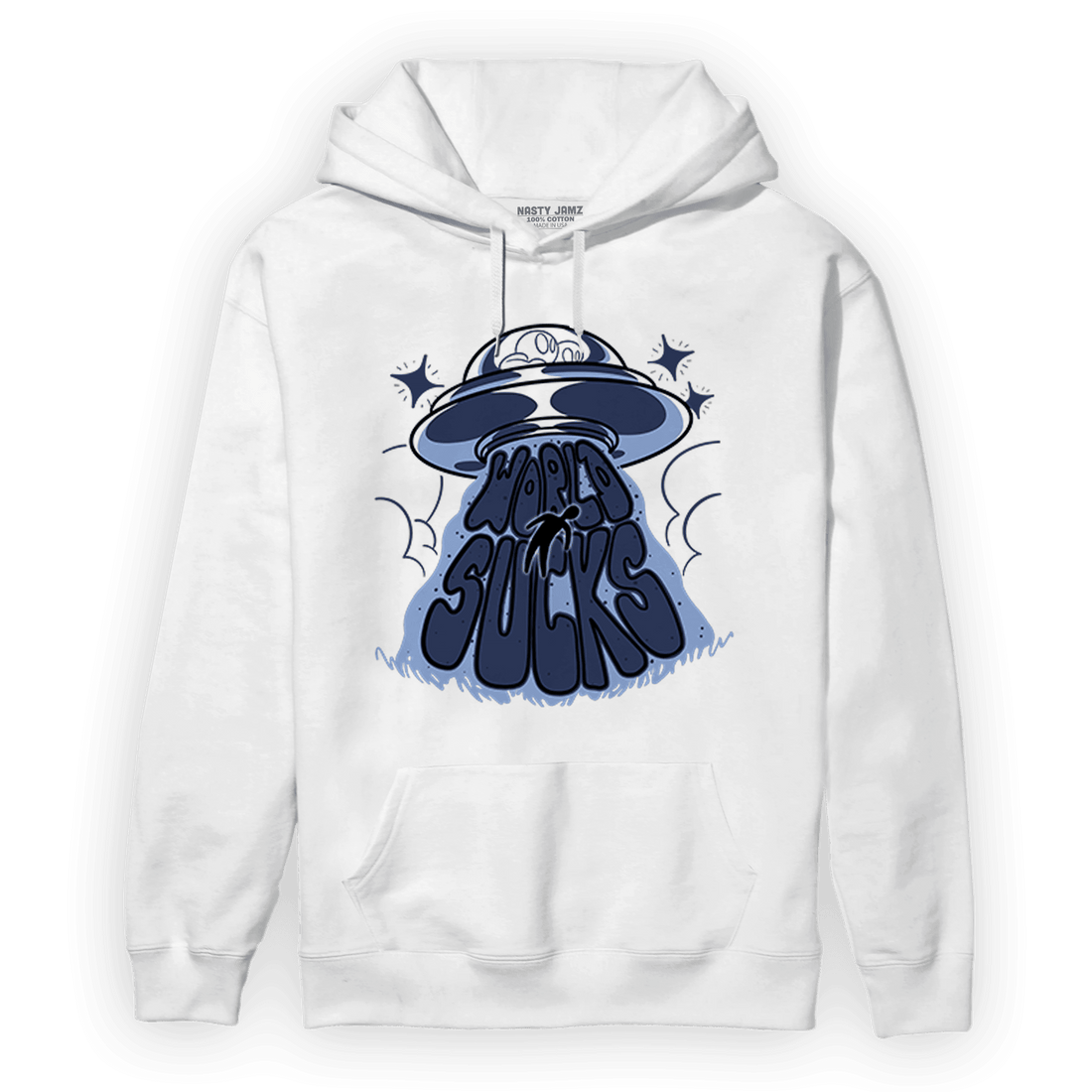 Midnight Navy 5s Hoodie Match World Sucks - NastyJamz
