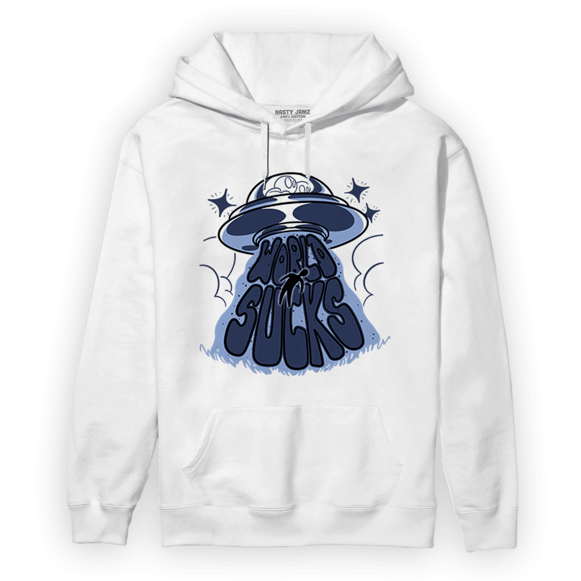 Midnight Navy 5s Hoodie Match World Sucks - NastyJamz
