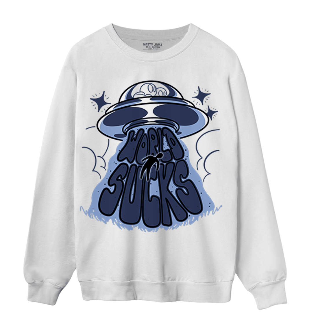 Midnight Navy 5s Sweatshirt Match World Sucks - NastyJamz