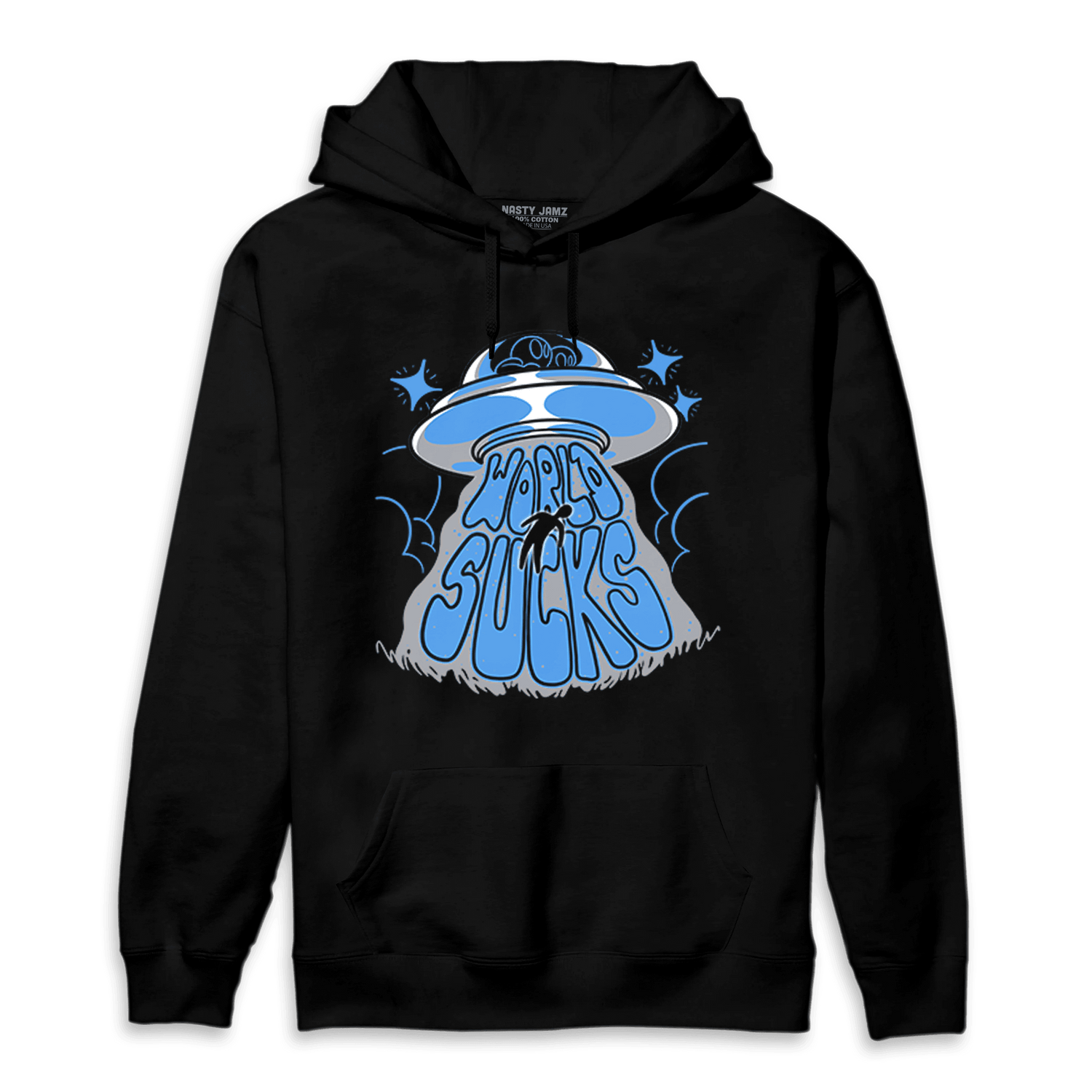 University Blue 5s Hoodie Match World Sucks - NastyJamz