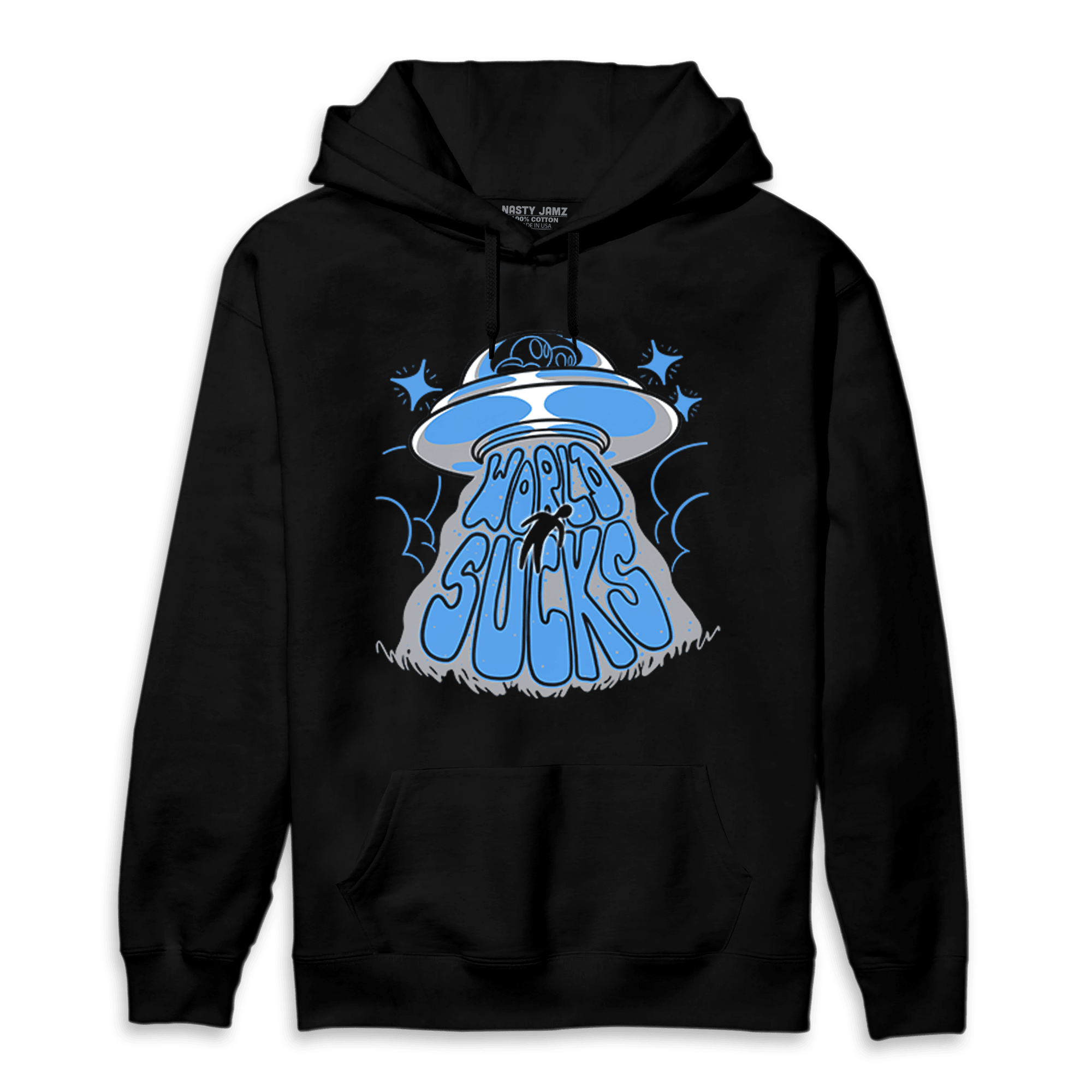 University Blue 5s Hoodie Match World Sucks - NastyJamz